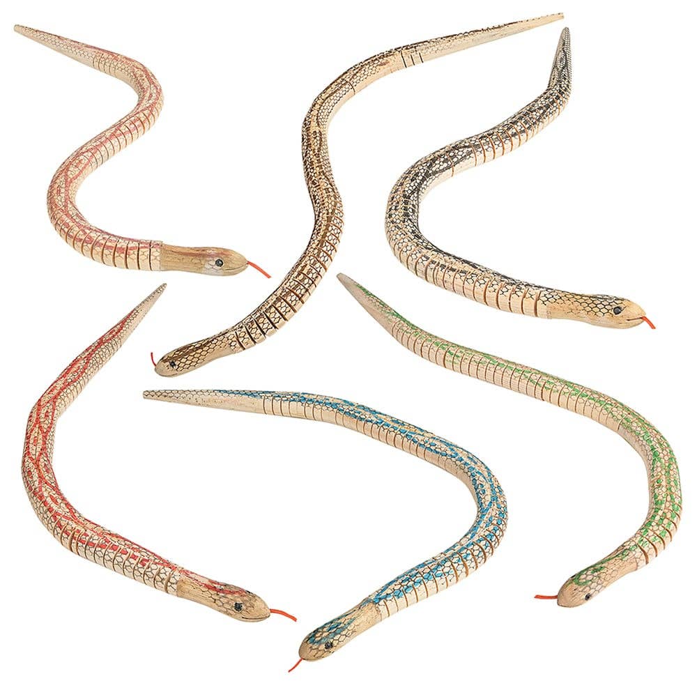 20" WOODEN WIGGLY SNAKE LLB kids toys