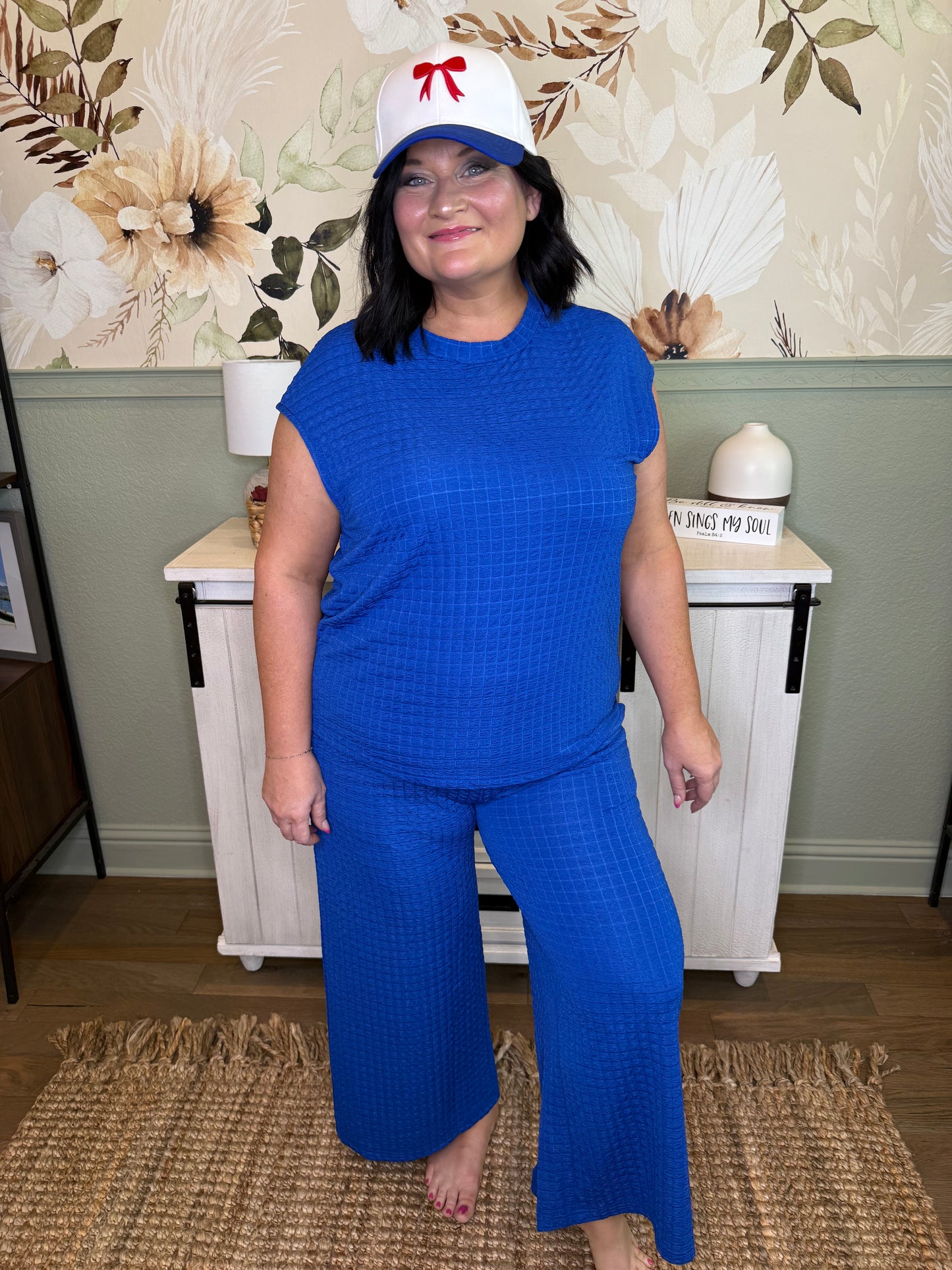 Listen Intently Textured Top and Pants Set