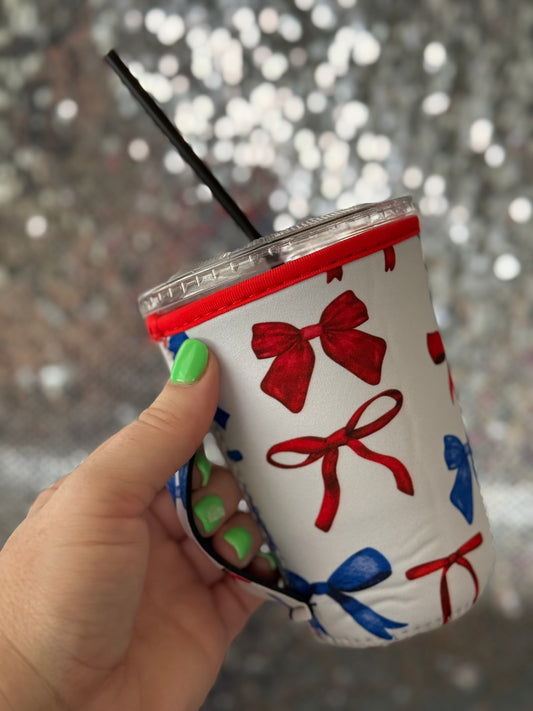 Patriotic Bows | Drink Sleeve