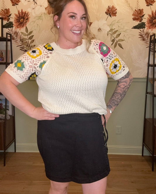 To Grandma's House Crochet Accent Top