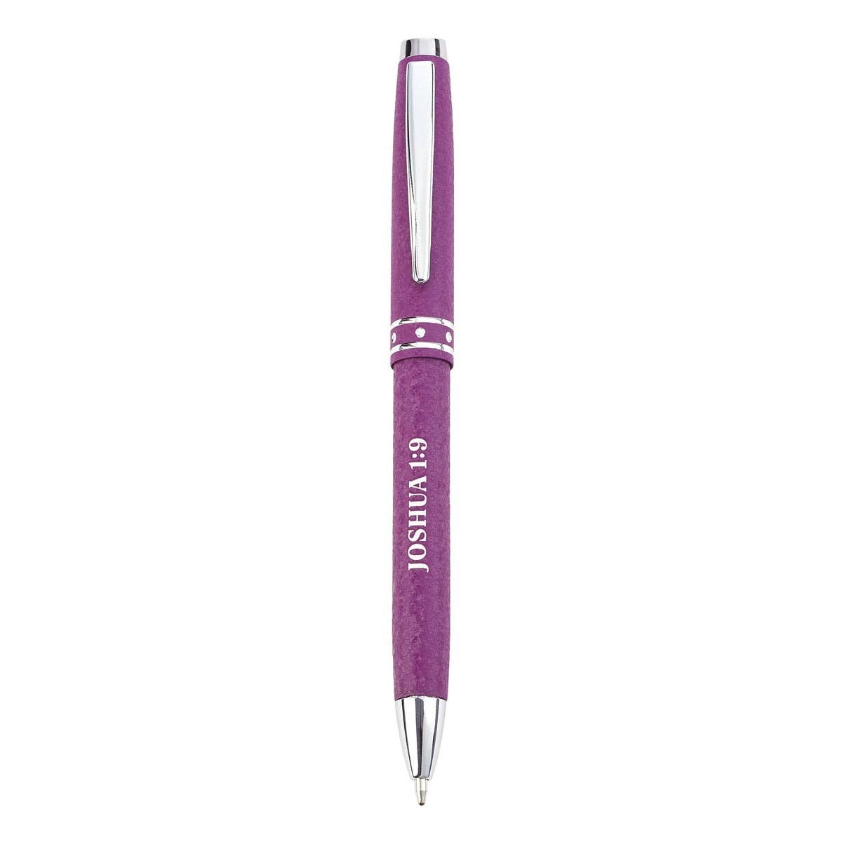 Pen in Case Purple Strong & Courageous Josh. 1:9