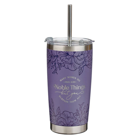 Tumbler SS Purple Noble Things Prov. 31:29