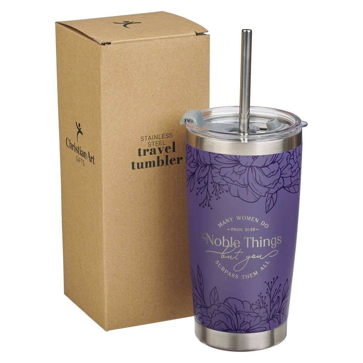 Tumbler SS Purple Noble Things Prov. 31:29