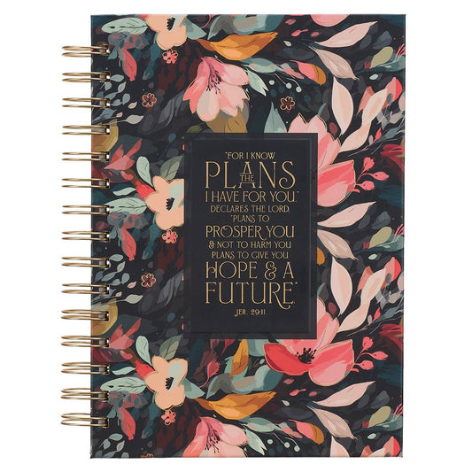 Journal Wirebound Black For I Know the Plans Jer. 29:11