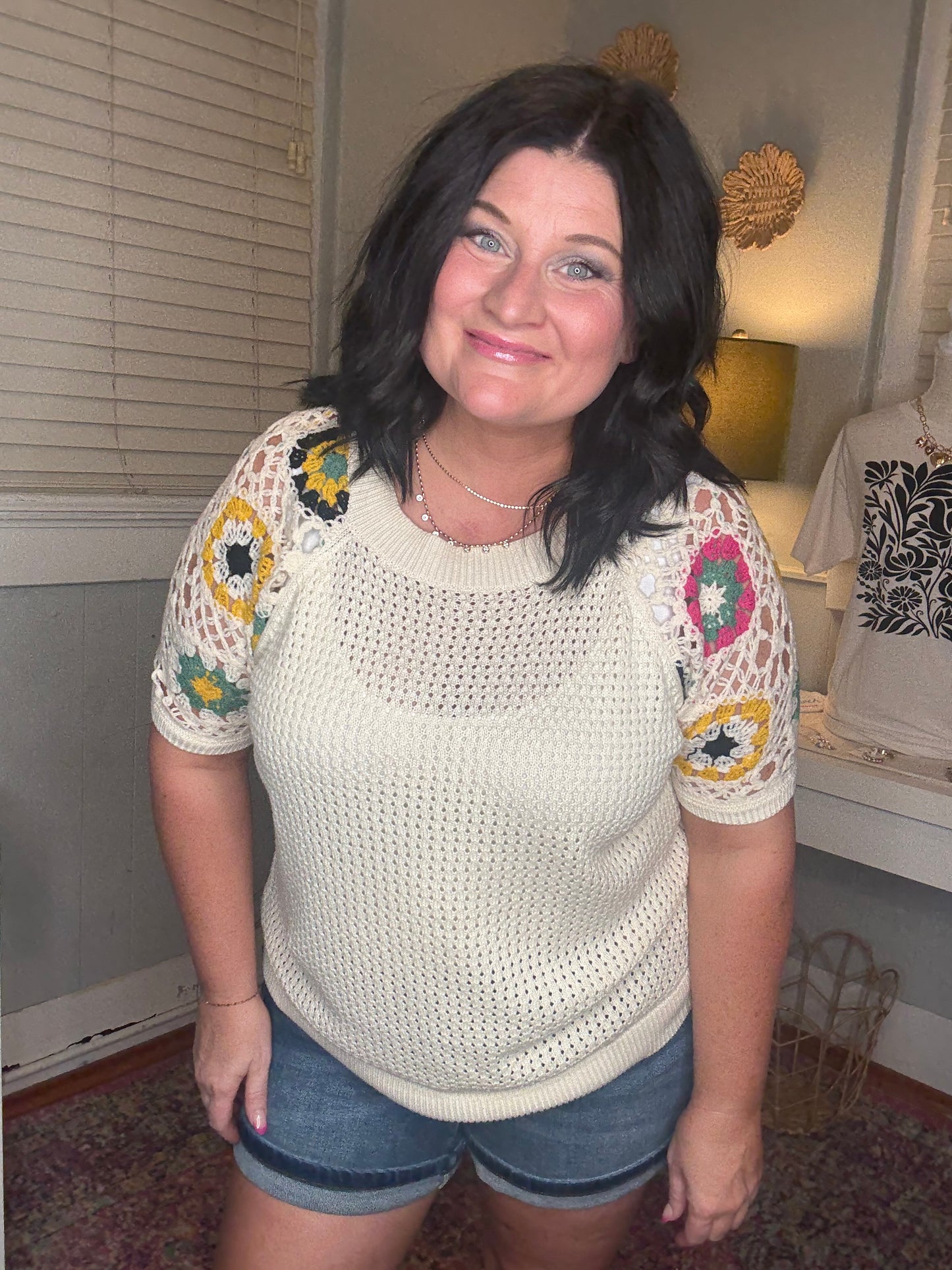 To Grandma's House Crochet Accent Top