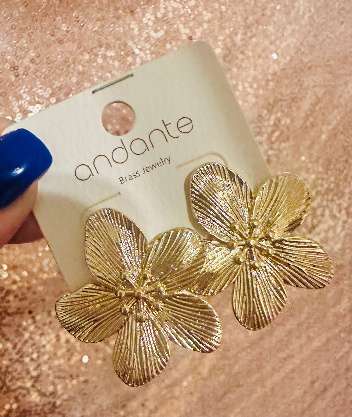 Gold Flower Studs