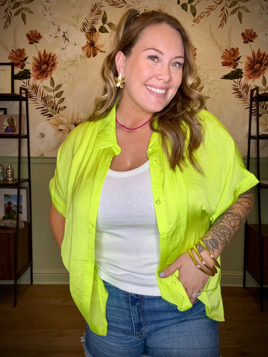 Bright Idea Button Down in Citrus