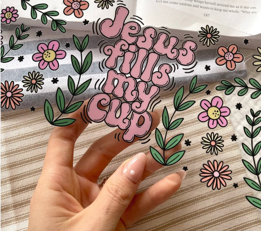 Jesus Fills my Cup | Glass Cup