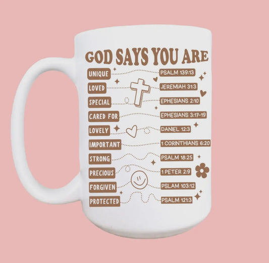 God Says You Are | Coffee Cup